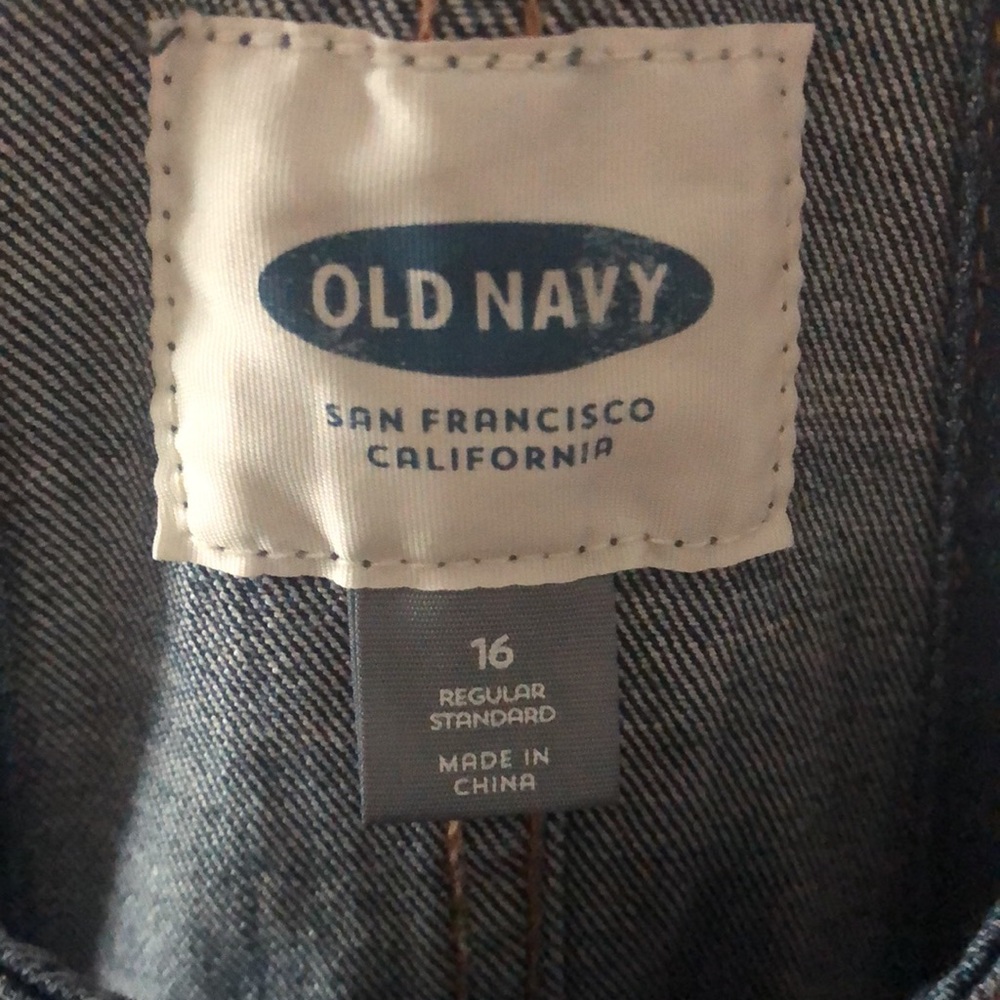 Old Navy Size 16 lLevi Overalls, EUC - Picture 4 of 6